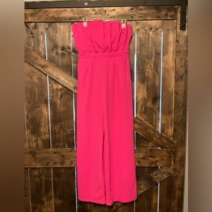 Pink Sleeveless Romper with Pockets